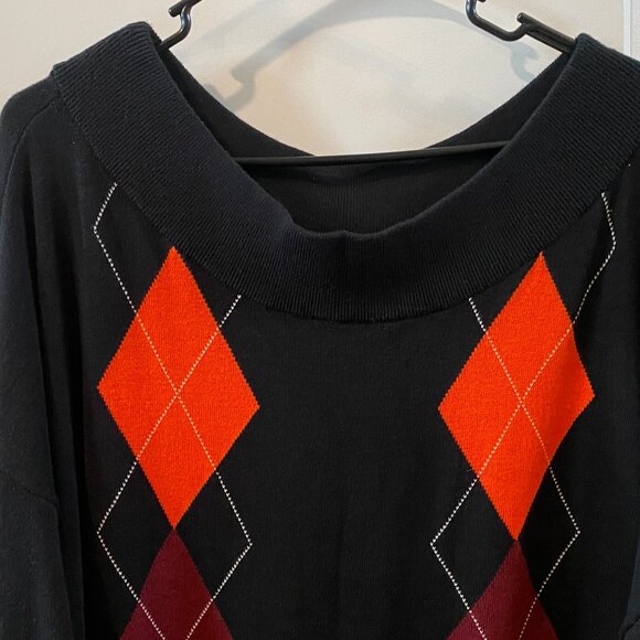 Express Long Sleeve Top w Diamond Print Detail Size Large NWT - Picture 3 of 8